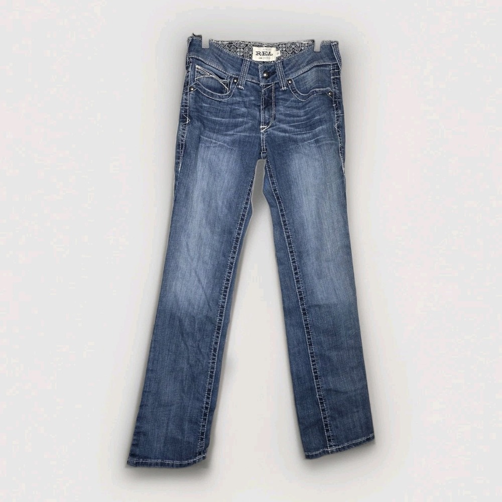 Ariat Real Denim Jeans W 27R Bootcut Western Ranch Wear Mid Rise Straight